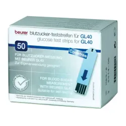 Beurer Bloedglucosemeetsysteem en verschillende teststrips Beurer GL40 mg/dl bloedsuikermeter